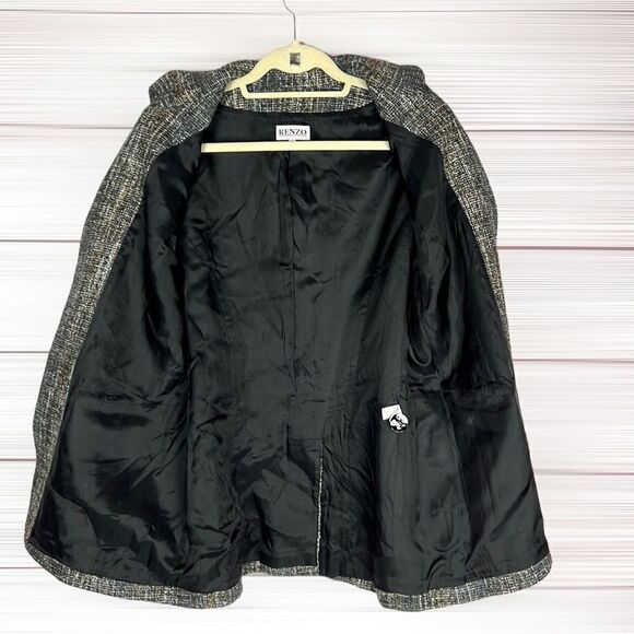 RENZO Germany Wool Blend Tweed Blazer EUR 40 US 10-12 - Picture 5 of 16